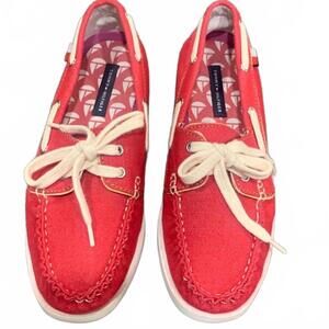 Tommy Hilfiger Red Boat Shoes Loafers size 7.5